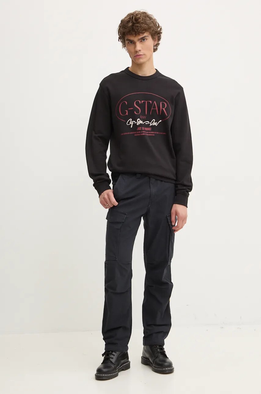 Штани G-Star Raw чоловічі колір чорний фасон cargo D24309-D729