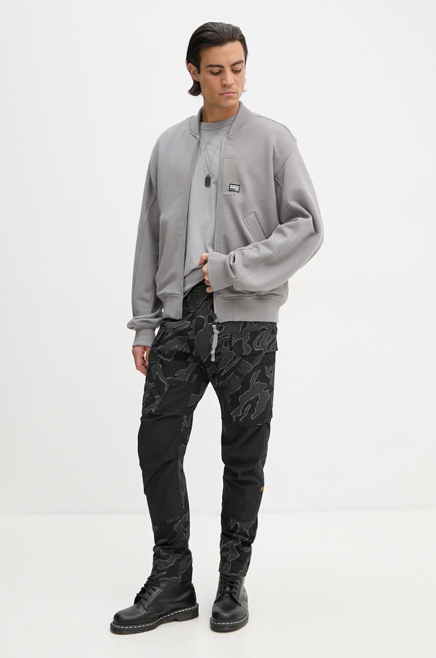 Бавовняні штани G-Star Raw колір чорний фасон cargo D25185-D386