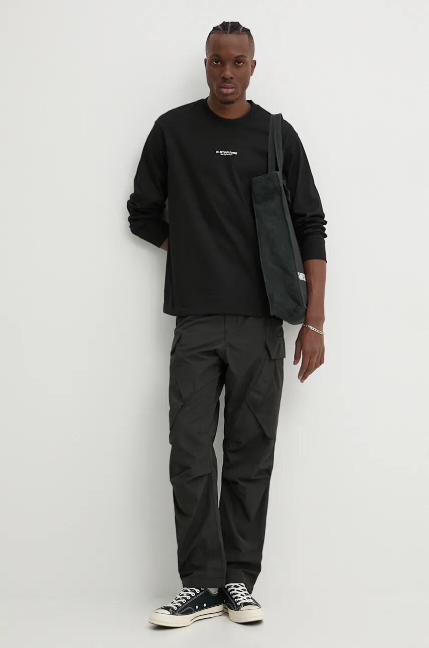Штани G-Star Raw чоловічі колір чорний прямі D25898-D737