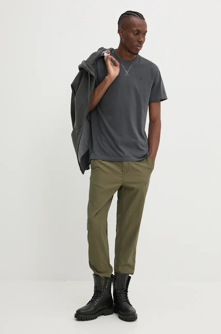 Спортивні штани G-Star Raw колір зелений однотонні D25172-D517