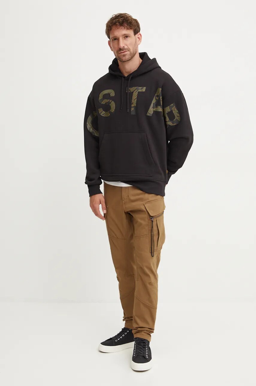 Штани G-Star Raw чоловічі колір коричневий фасон cargo D24307-D504