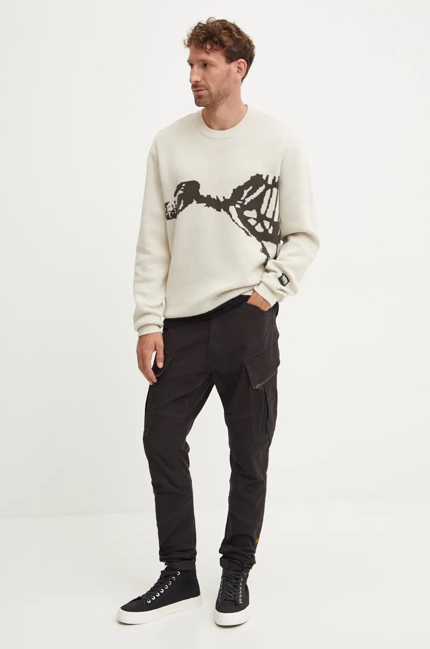Штани G-Star Raw чоловічі колір чорний фасон cargo D24307-D504