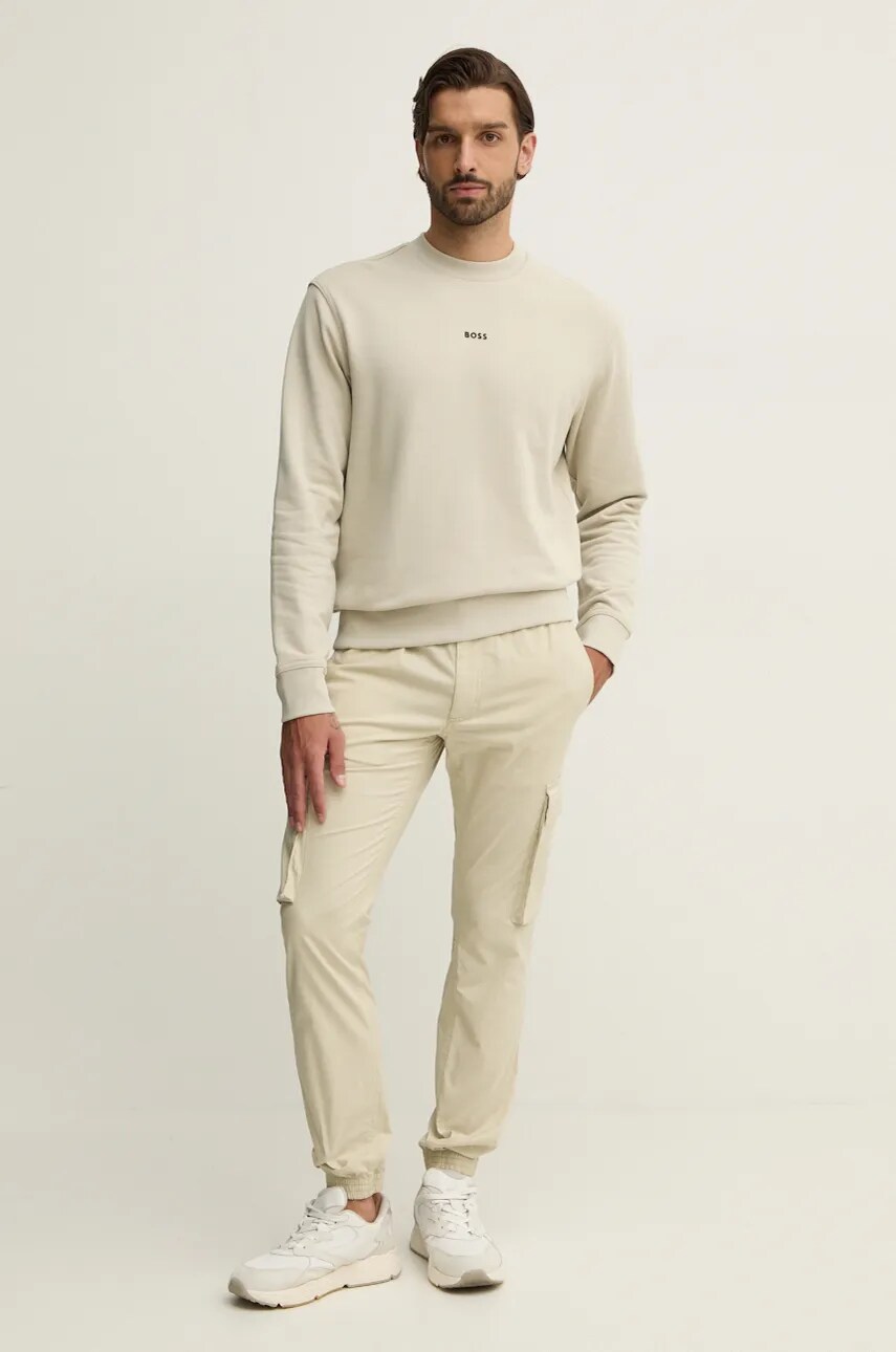 Штани Calvin Klein Jeans чоловічі колір бежевий фасон cargo J30J326438