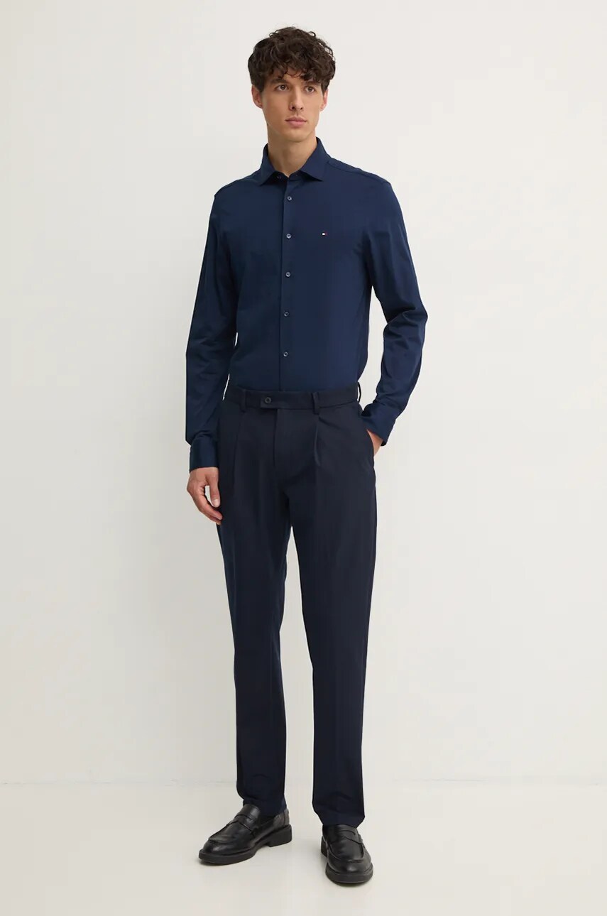 Штани Tommy Hilfiger чоловічі колір синій фасон chinos MW0MW37273