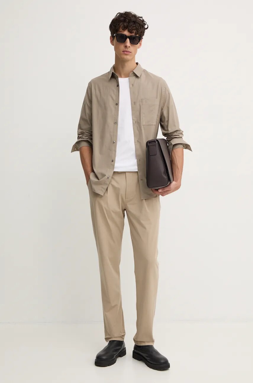 Штани Tommy Hilfiger чоловічі колір бежевий фасон chinos MW0MW37273