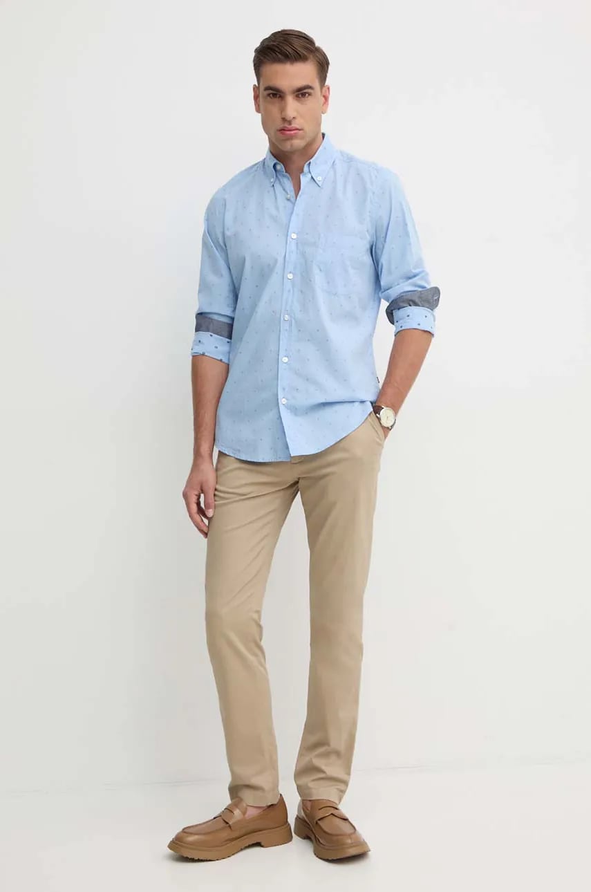 Штани Tommy Hilfiger чоловічі колір бежевий фасон chinos MW0MW37873