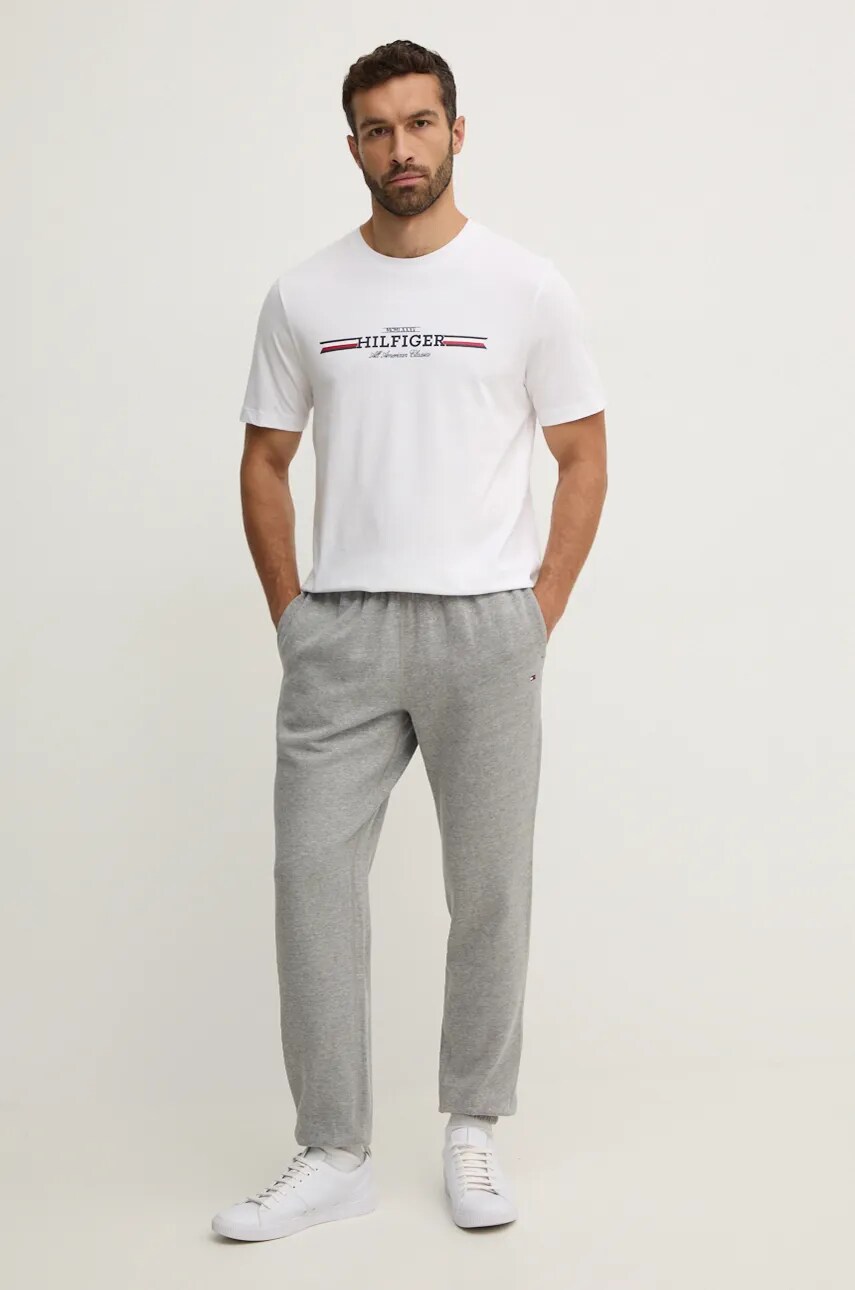 Спортивні штани Tommy Hilfiger колір сірий меланж MW0MW37231