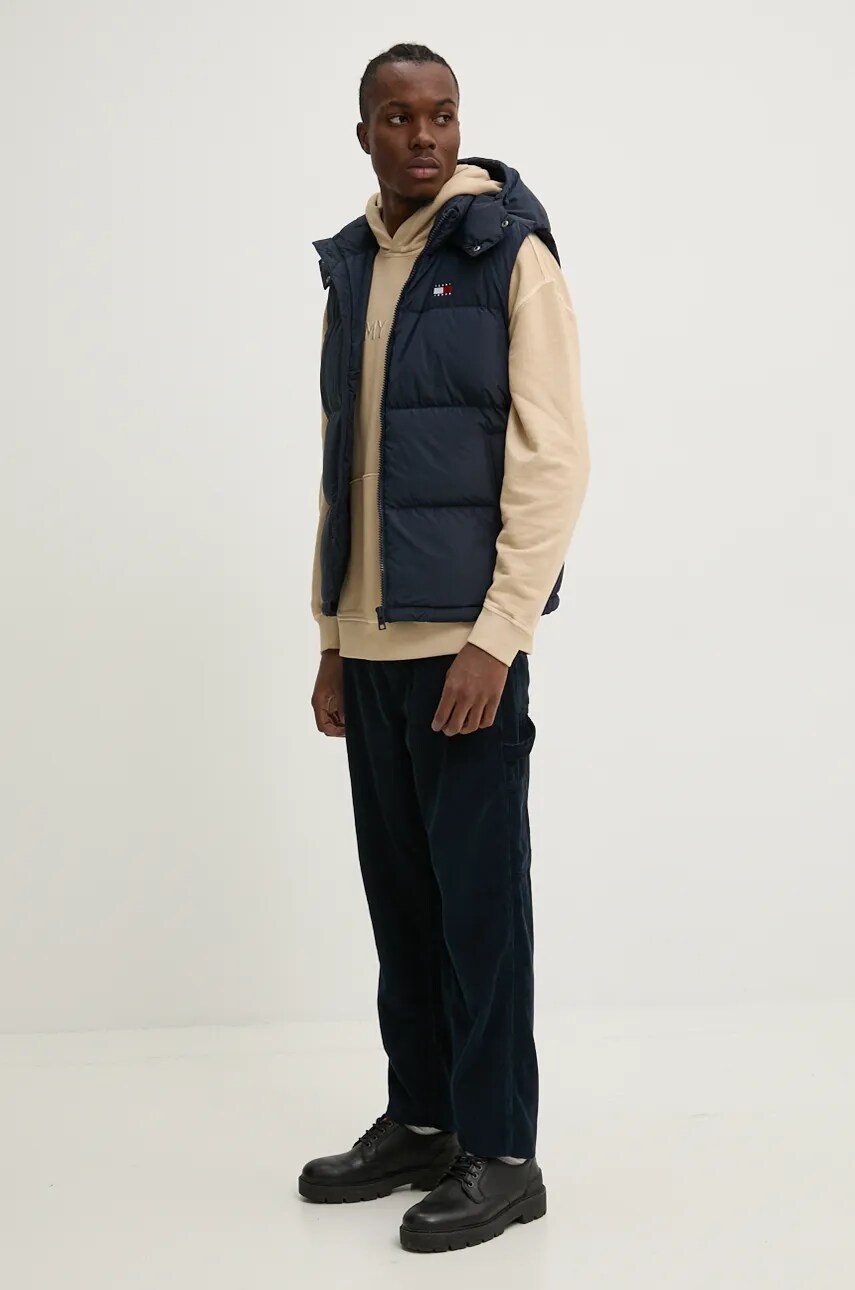 Вельветові штани Tommy Jeans колір синій прямі DM0DM20454