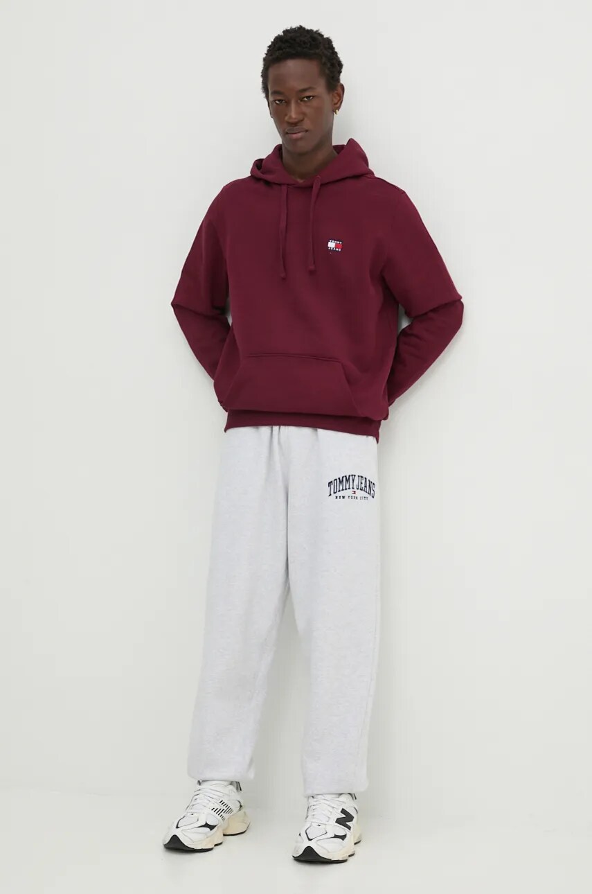 Спортивні штани Tommy Jeans колір сірий меланж DM0DM19802