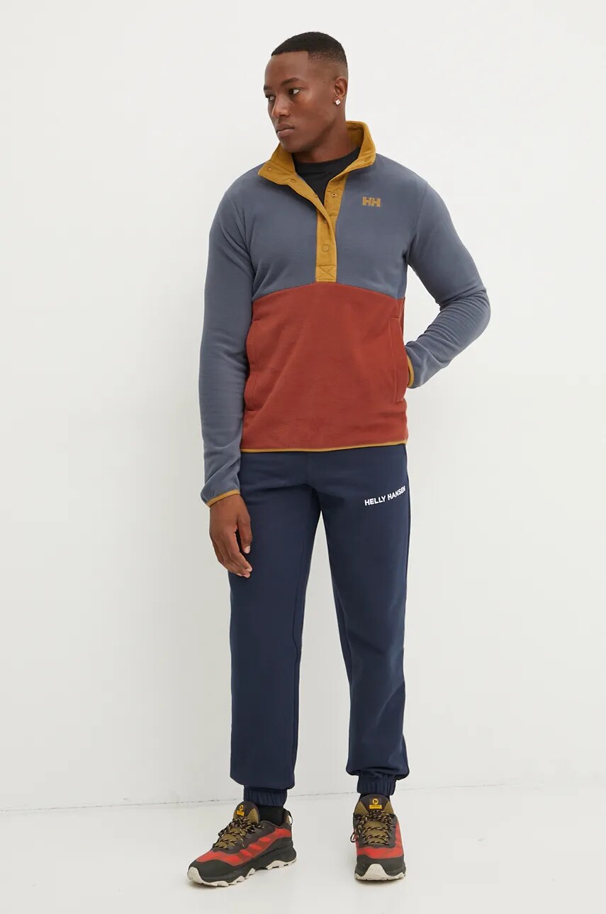 Спортивні штани Helly Hansen Cotton Fleece колір синій однотонні 54163