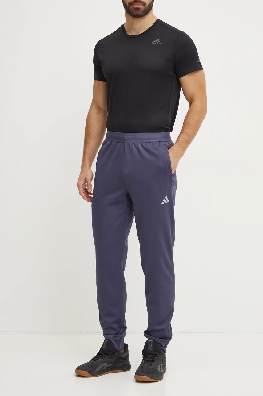 Штани для тренувань adidas Performance Game and Go колір синій однотонні IW8416