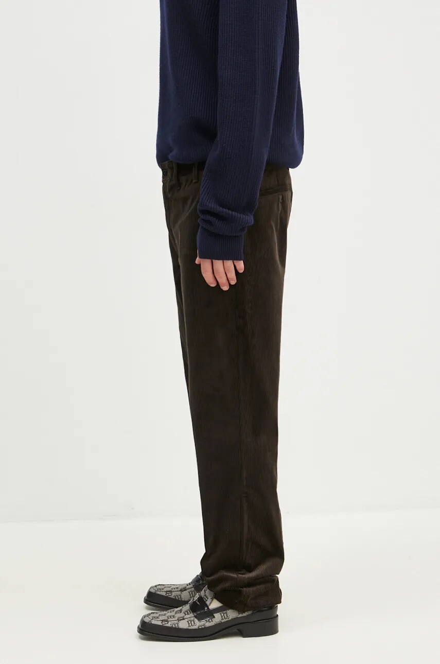 Вельветові штани Norse Projects Aros Regular Wide Wale Corduroy Chino колір коричневий прямі N25.0407.2022