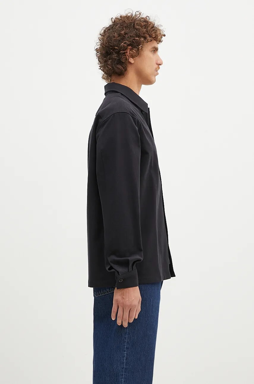 Сорочка з домішкою вовни Norse Projects Carsten Cotton Wool LS Shirt колір чорний regular класичний комір N40.0806.9999
