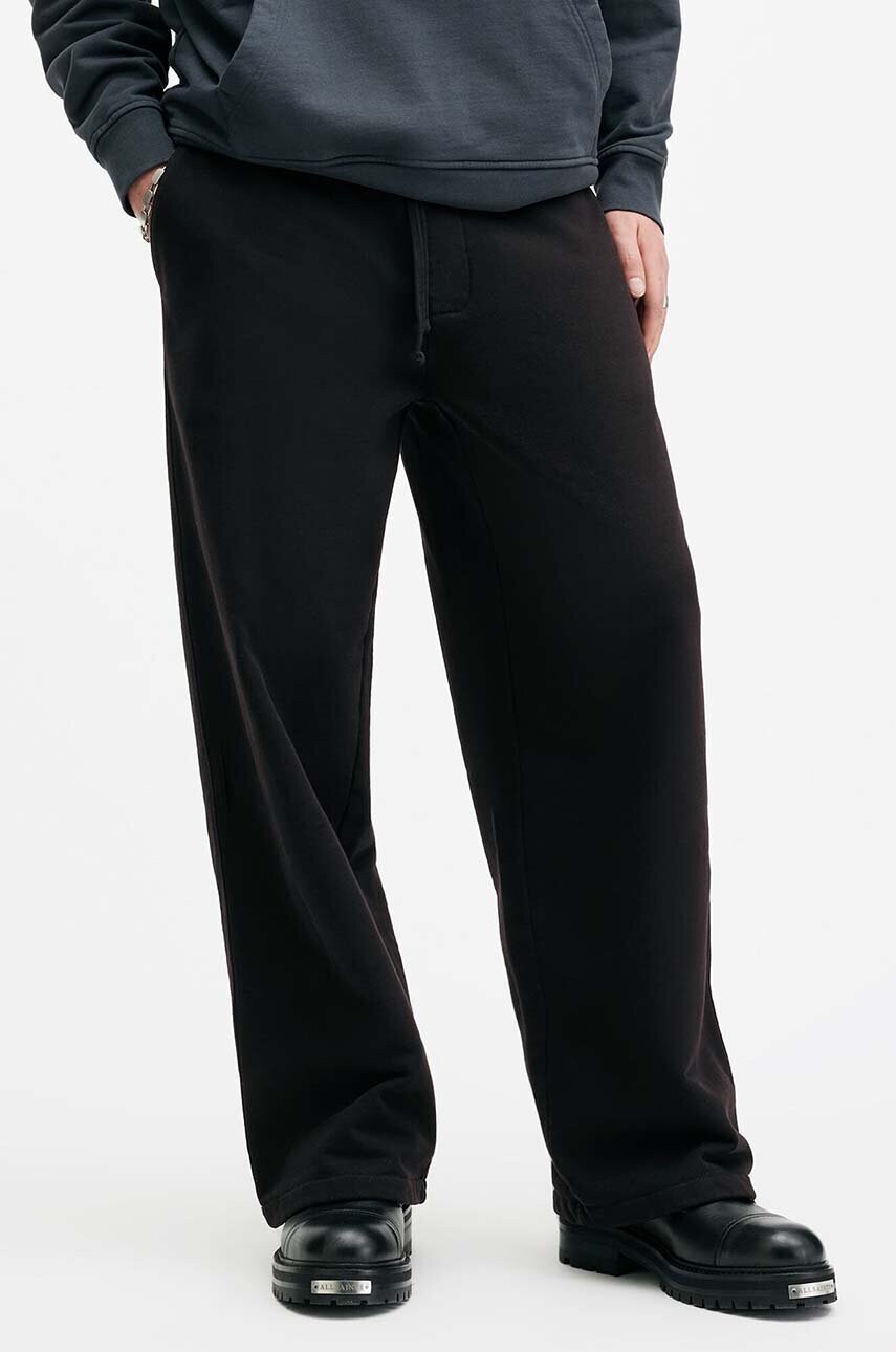 Бавовняні штани AllSaints CHESTER SWEATPANT колір чорний прямі M004TA