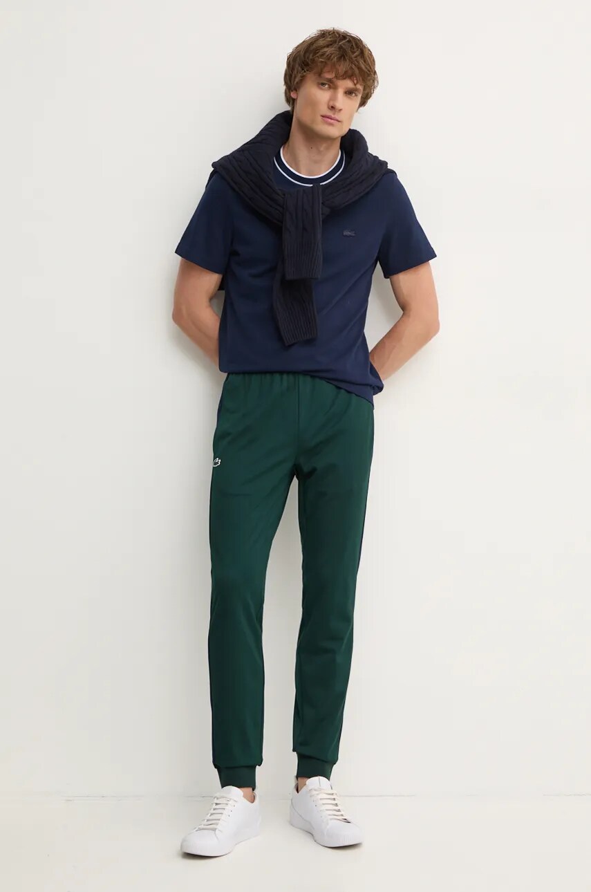 Спортивні штани Lacoste колір зелений візерунок XH1798
