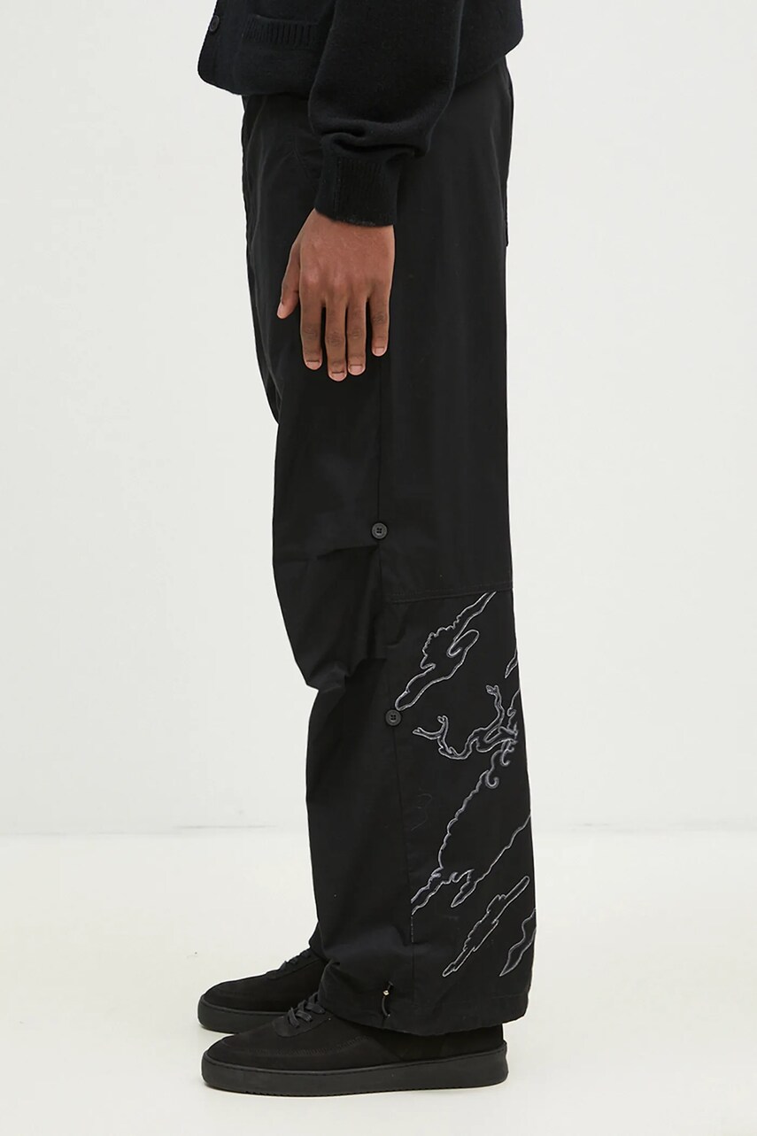 Бавовняні штани Maharishi Bonsai Landscape Loose Snopants колір чорний прямі 5346.BLACK
