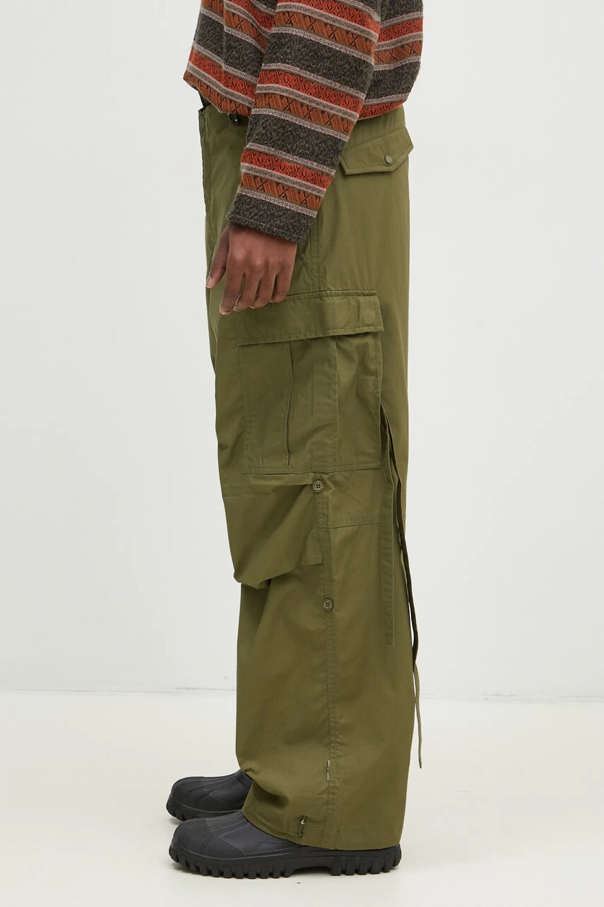 Бавовняні штани Maharishi Original Cargo Snopants Loose колір зелений фасон cargo 5300.OLIVE