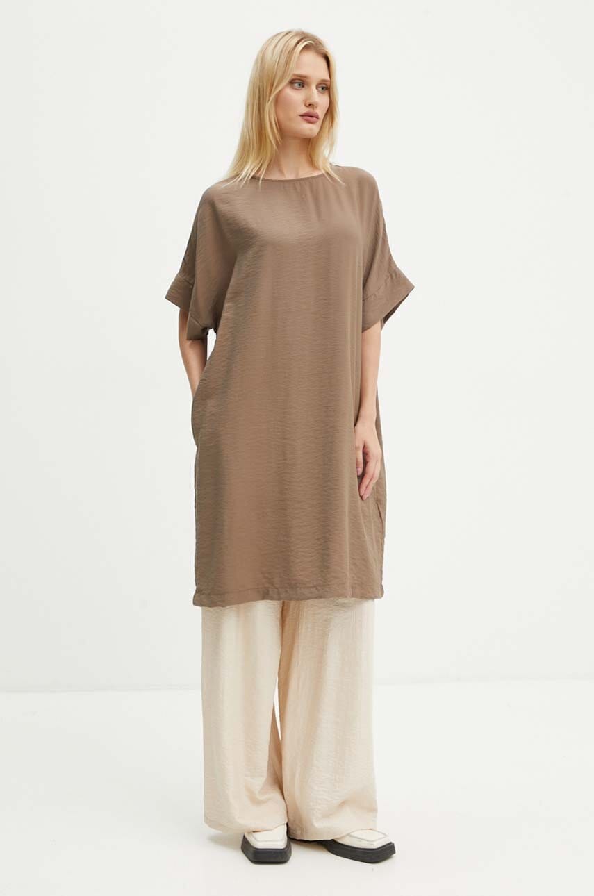 Сукня Bruuns Bazaar CressBBGigi dress колір коричневий mini oversize BBW3477N