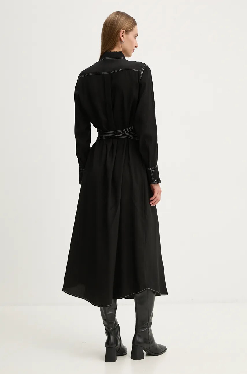 Сукня Bruuns Bazaar SalBBKontas dress колір чорний maxi пряма BBW4097