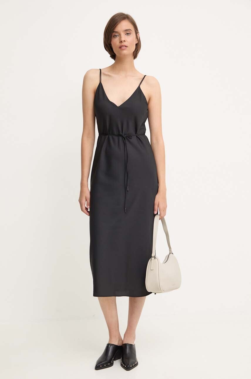 Сукня Calvin Klein колір чорний midi пряма K20K207566