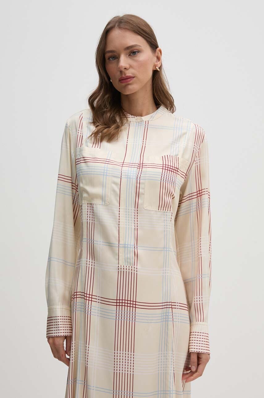 Сукня Tommy Hilfiger колір бежевий maxi розкльошена WW0WW42430