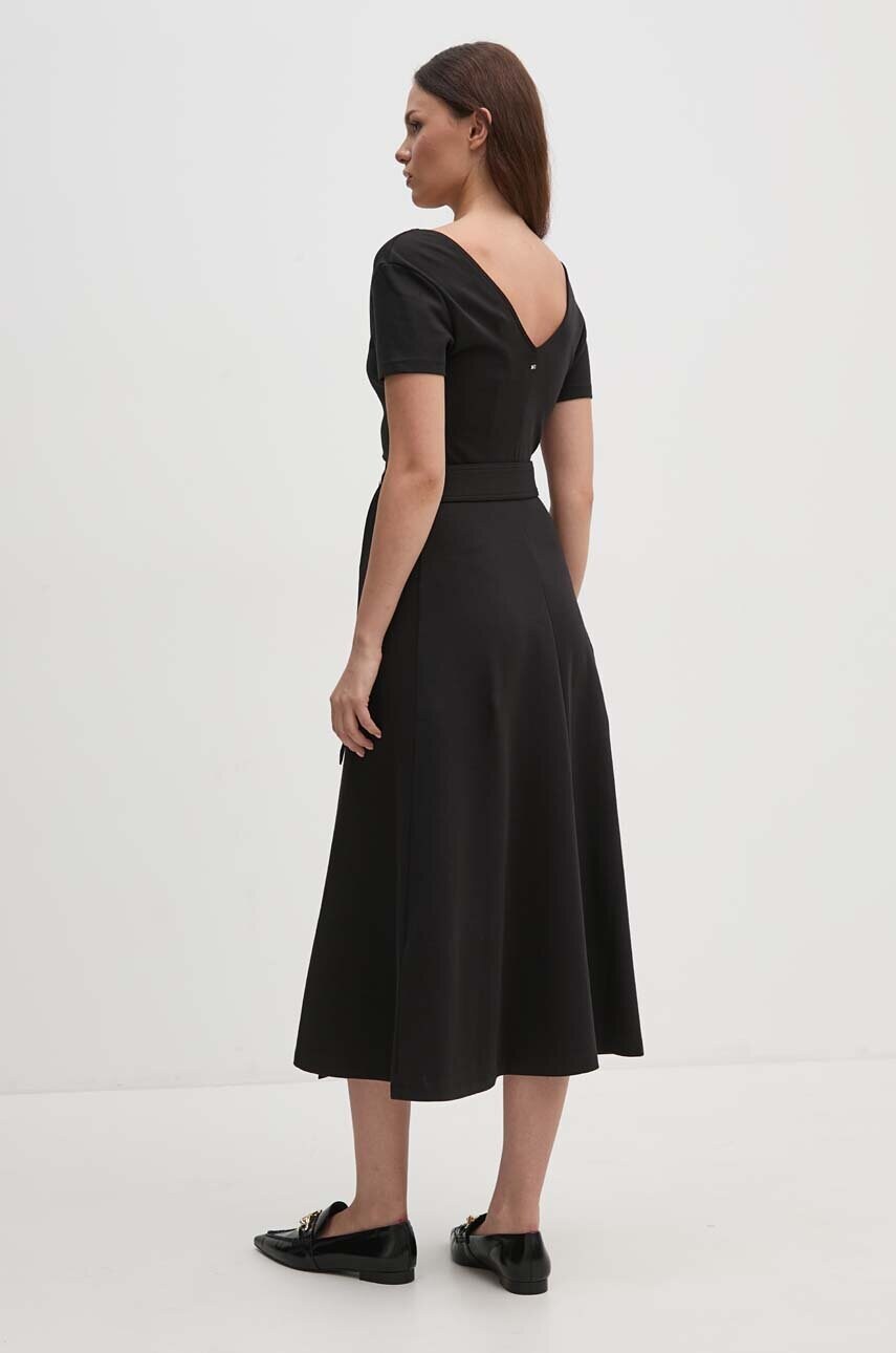 Сукня Tommy Hilfiger колір чорний midi розкльошена WW0WW42578