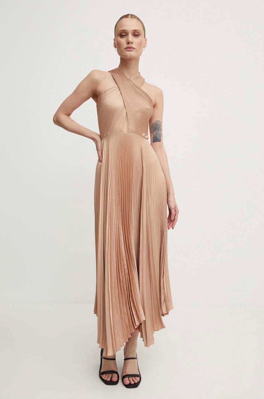 Сукня A.L.C. Athena II колір бежевий maxi розкльошена 6DRES02386