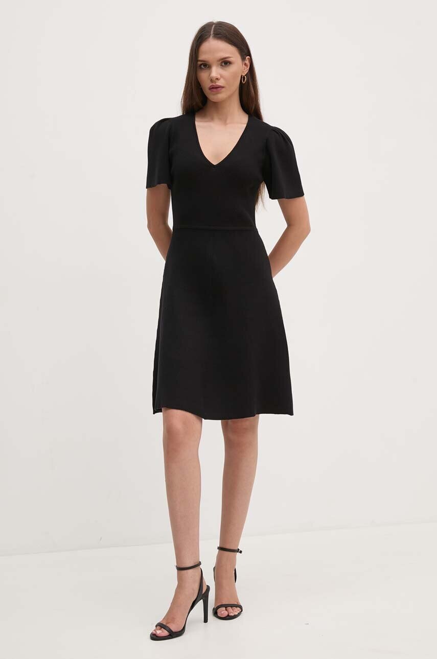 Сукня Dkny колір чорний mini розкльошена DD4EN992