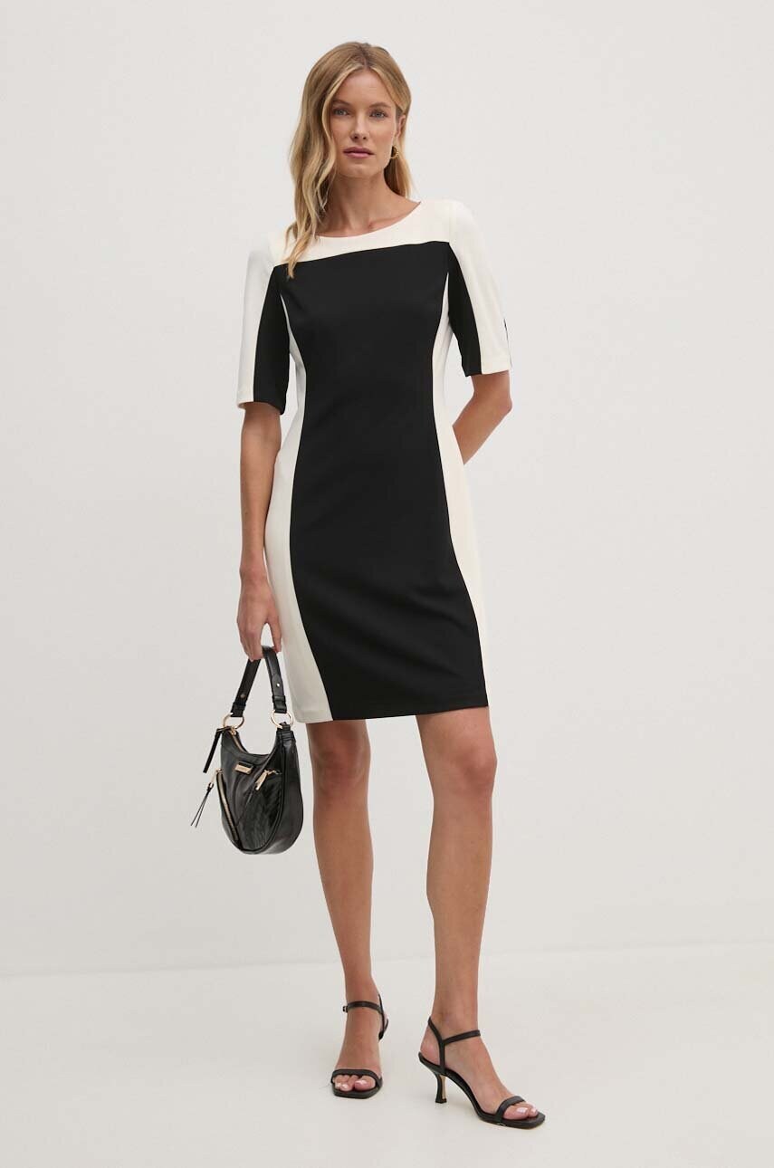 Купити Сукня Dkny колір бежевий mini пряма DD4E189A – головне зображення
