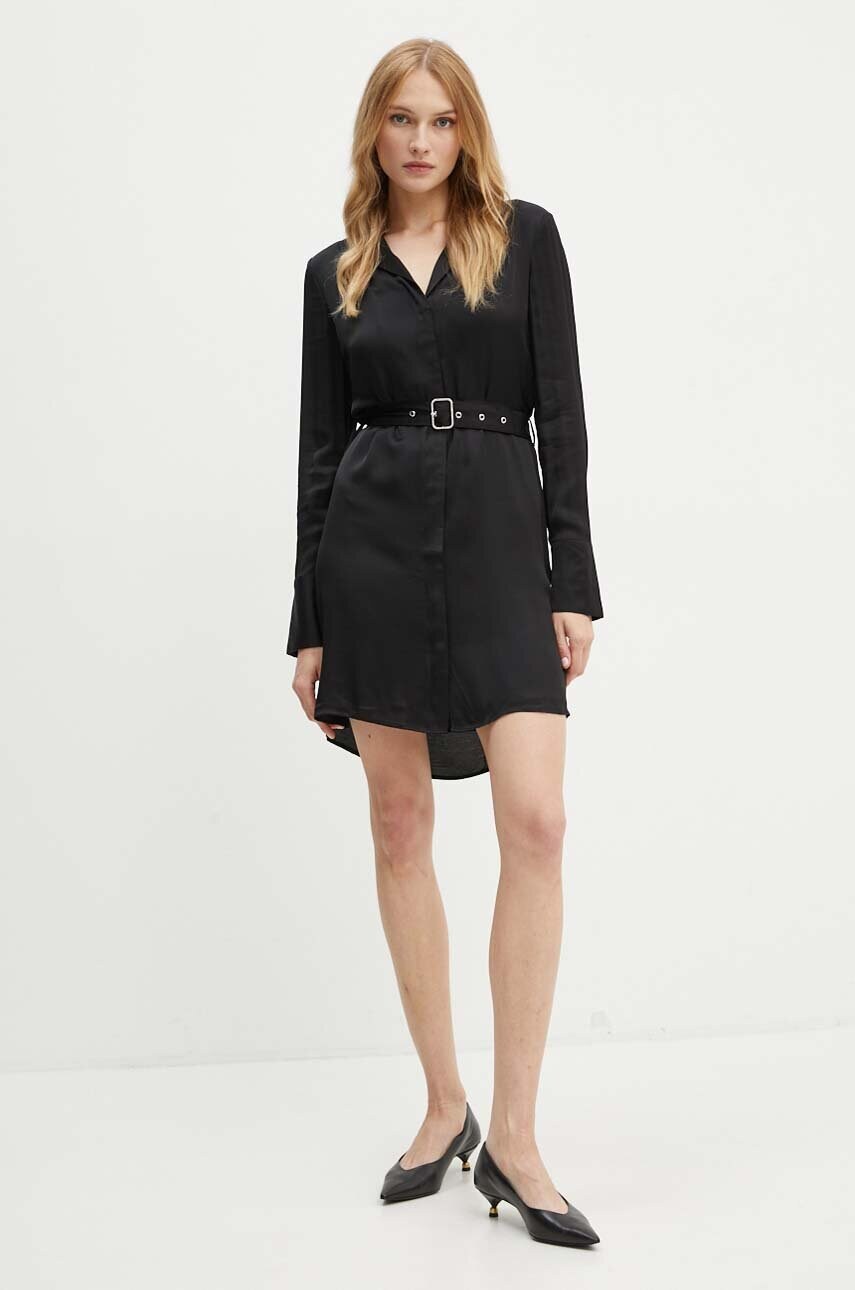 Сукня Guess GRACE колір чорний mini розкльошена W4YK0E WGFU2