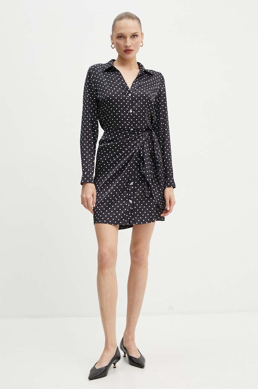 Сукня Guess ALYA колір чорний mini розкльошена W4YK35 WF1T2