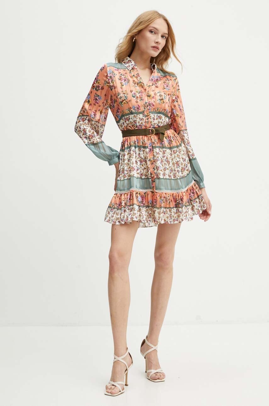 Сукня Guess DANIELLE колір помаранчевий mini розкльошена W4YK39 WEPO2