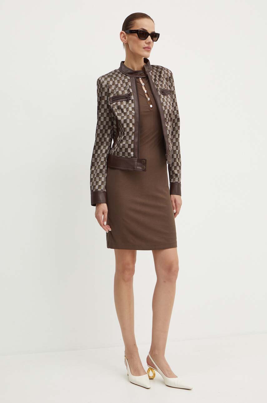 Сукня Guess ELIS колір коричневий mini розкльошена W4YK13 KAQL2