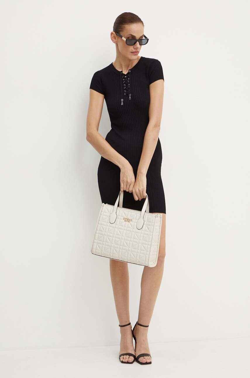 Сукня Guess SELENE колір чорний mini облягаюча W4YK06 Z2V62