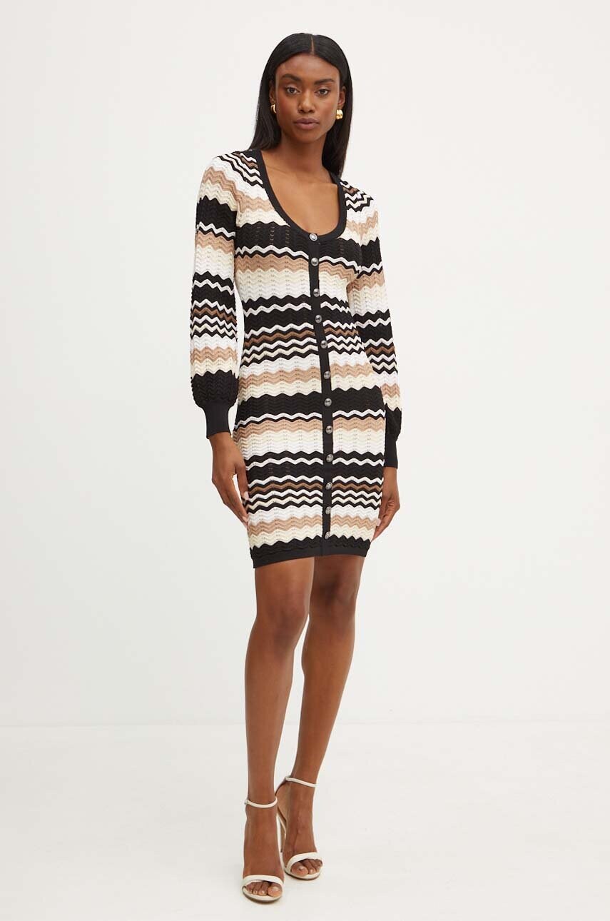 Сукня Guess VIRGINIA колір чорний mini облягаюча W4YK90 Z3GC0