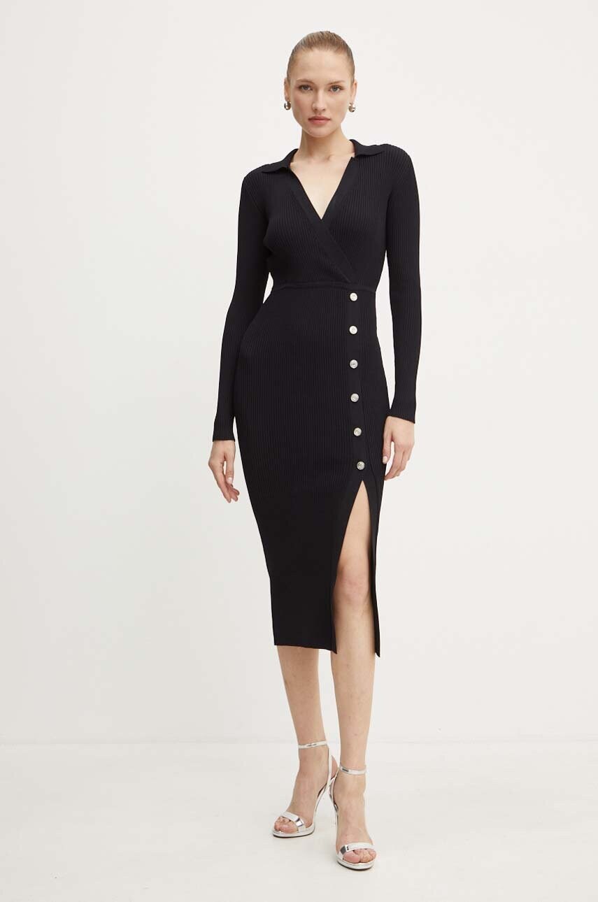 Сукня Pinko колір чорний midi облягаюча 104033 A239