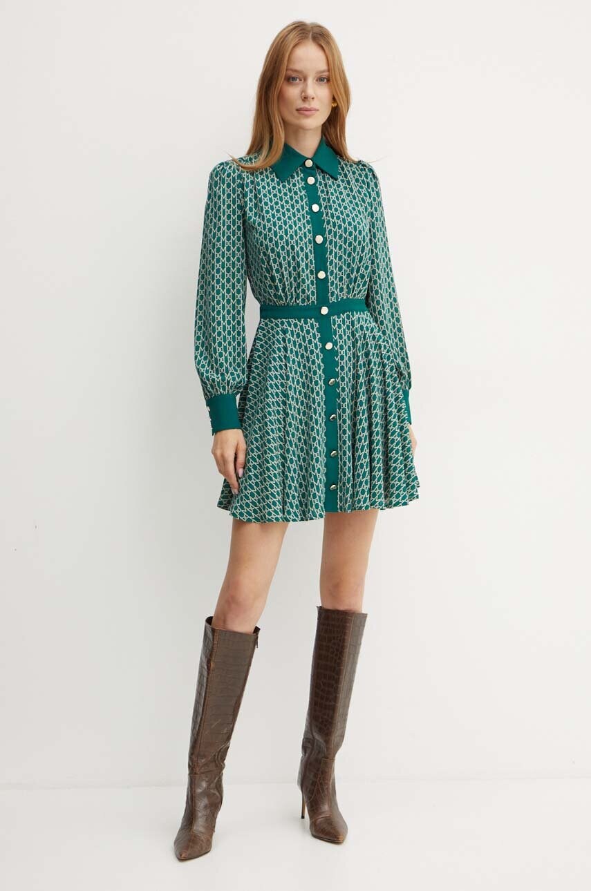Сукня Marciano Guess EDITH колір зелений mini розкльошена 4YGK35 7142A