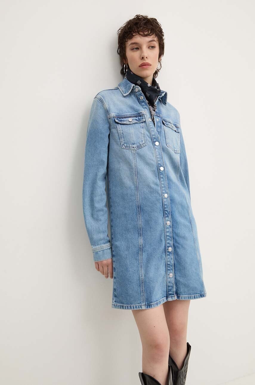 Джинсова сукня Tommy Jeans mini пряма DW0DW18709