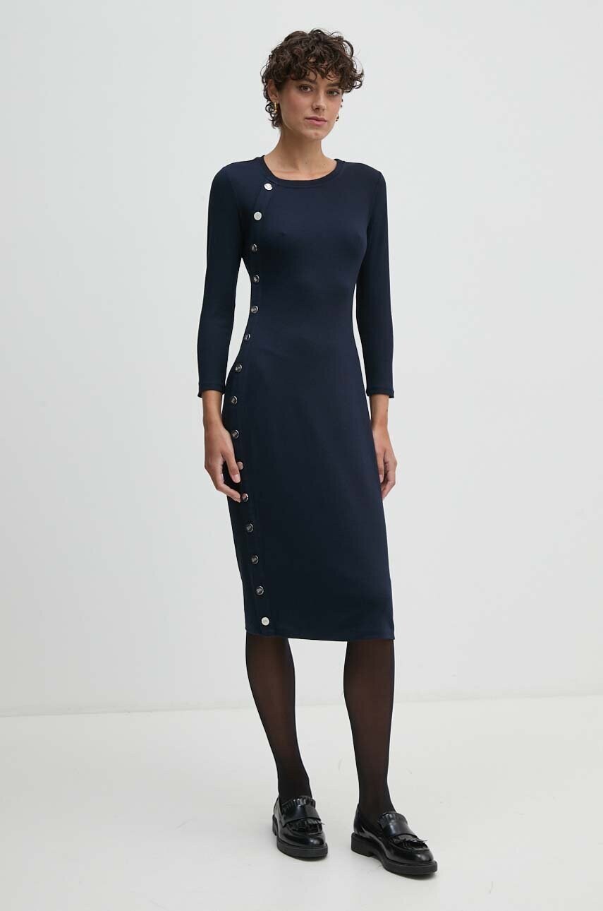 Сукня Lauren Ralph Lauren колір синій mini облягаюча 250940561