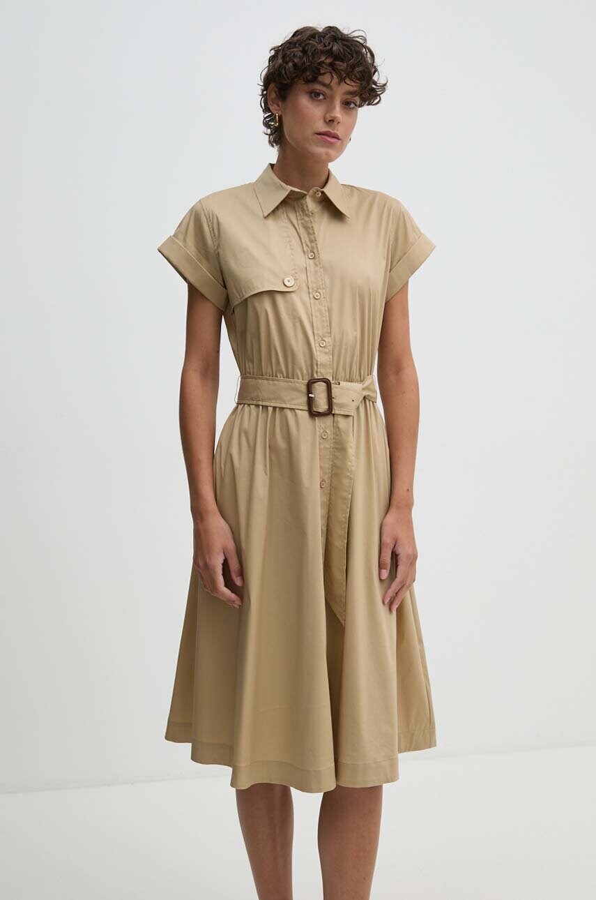 Сукня Lauren Ralph Lauren колір бежевий mini розкльошена 250941649