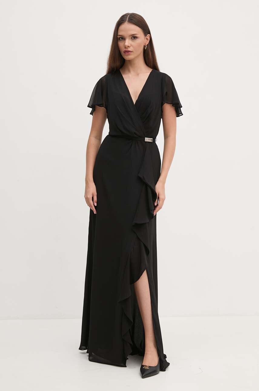 Сукня Lauren Ralph Lauren колір чорний maxi розкльошена 253909447