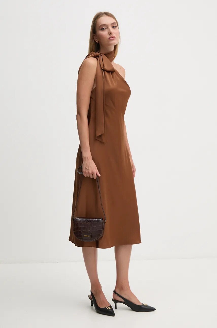 Сукня Lauren Ralph Lauren колір коричневий mini розкльошена 253940260