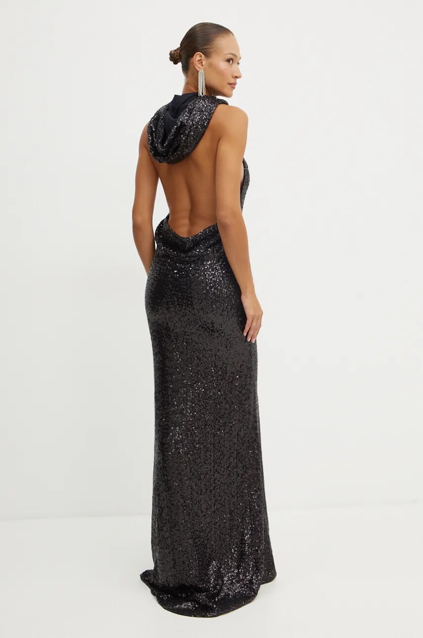Сукня Pinko колір чорний maxi розкльошена 104471 A29J