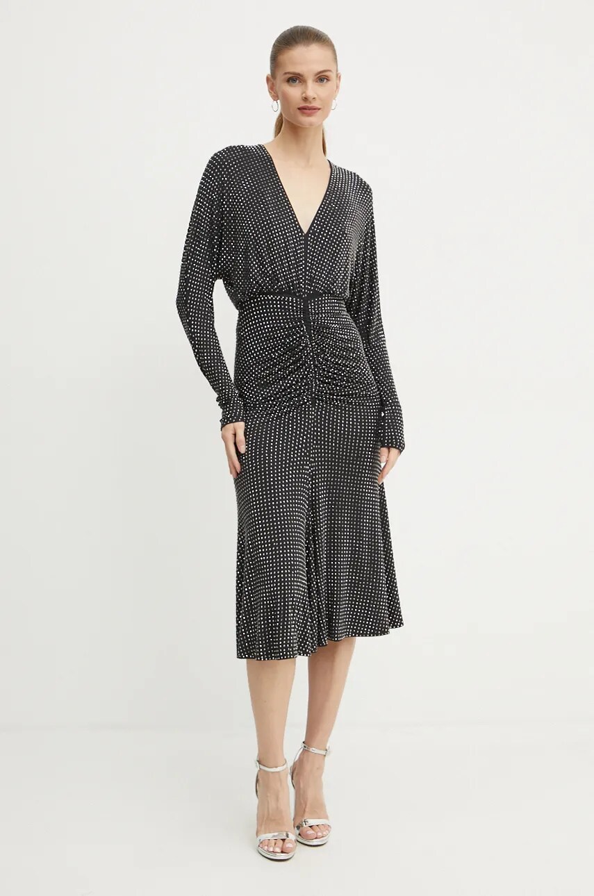 Сукня Pinko колір чорний mini розкльошена 104455 A288