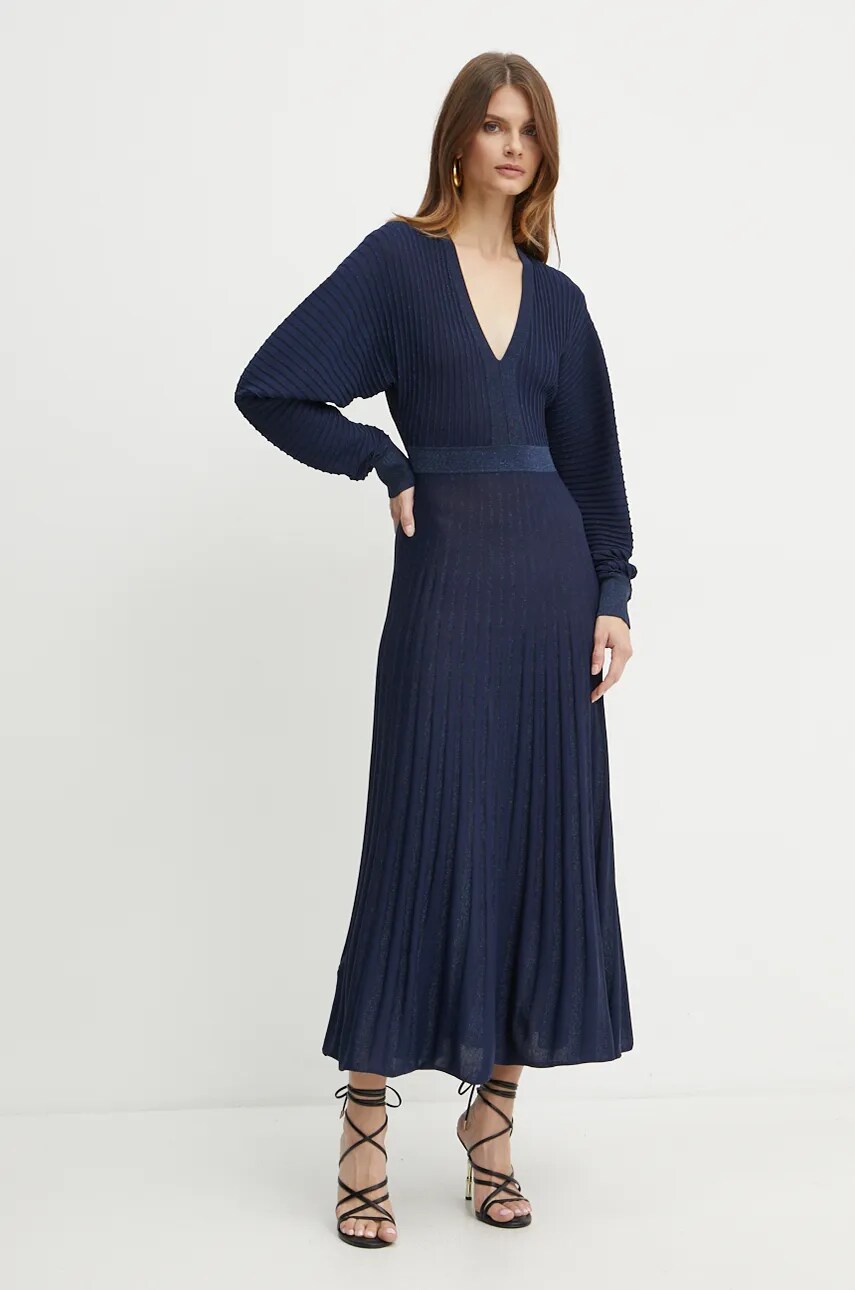 Сукня Pinko колір синій maxi розкльошена 104442 A28U