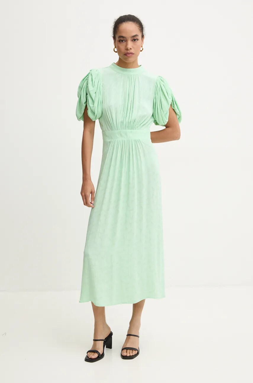 Сукня Rotate Midi Puff Sleeve Dress колір зелений midi розкльошена 1127662981