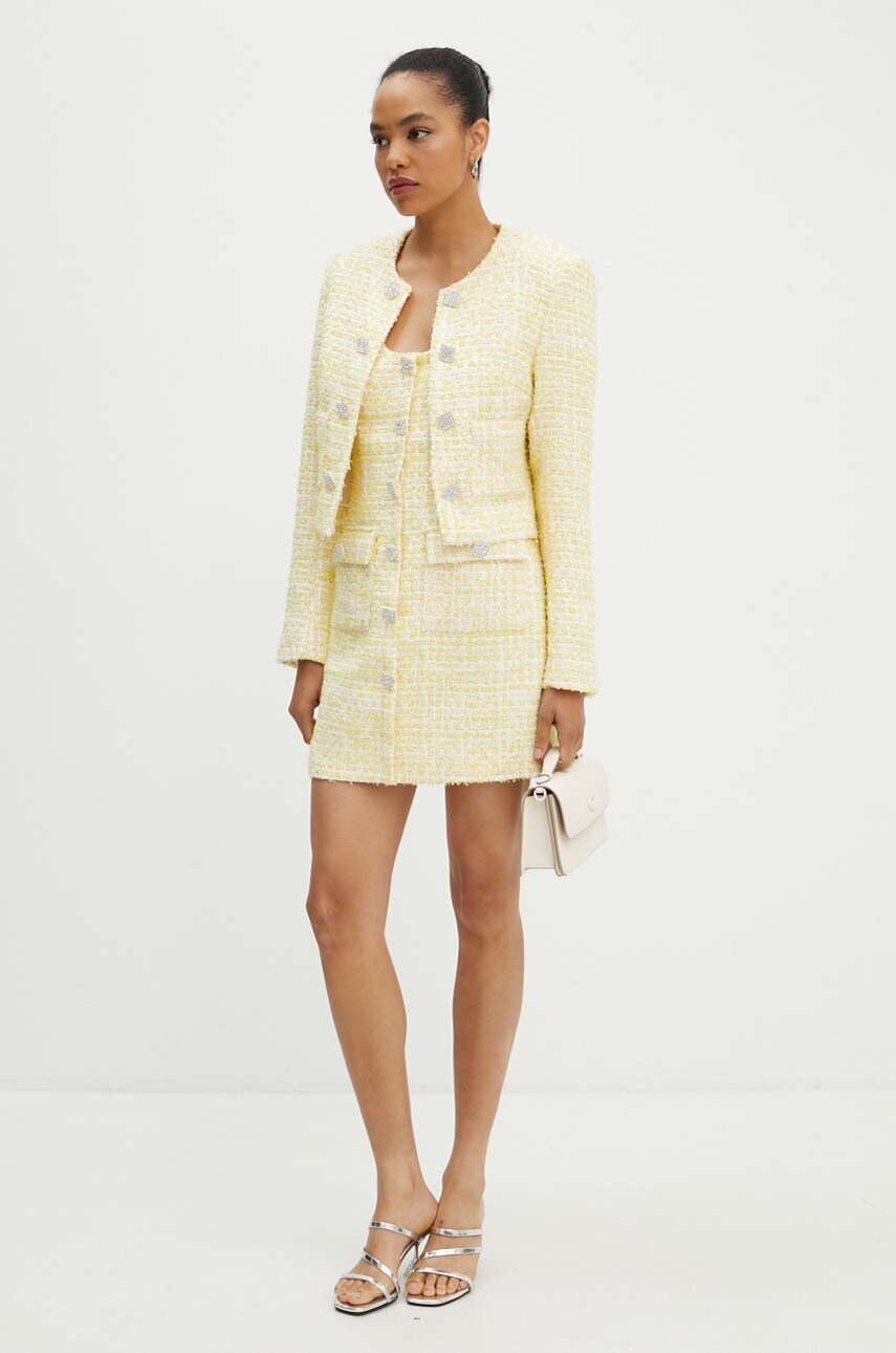 Сукня Rotate Boucle Dress колір жовтий mini розкльошена 1130781895