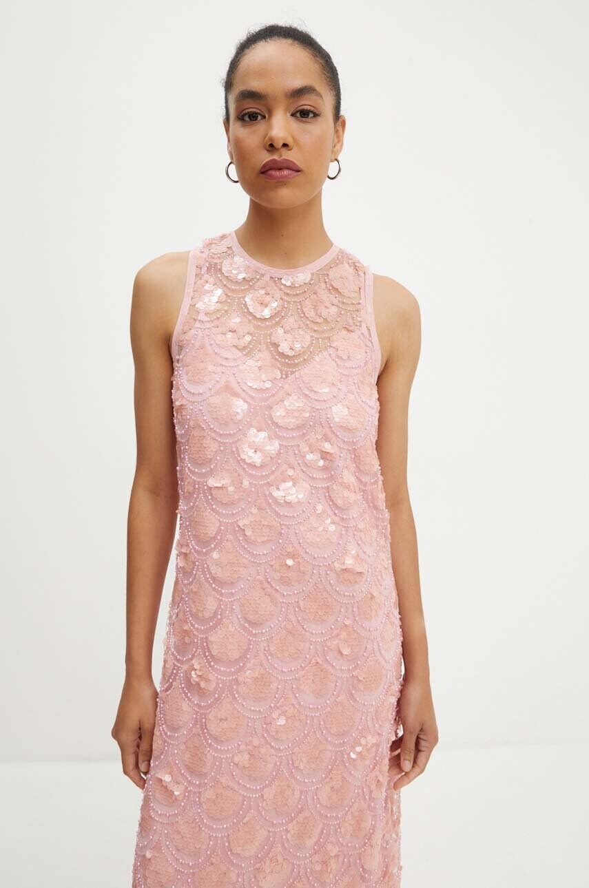 Сукня Rotate No Sleeve Maxi Dress колір рожевий maxi розкльошена 1132211922