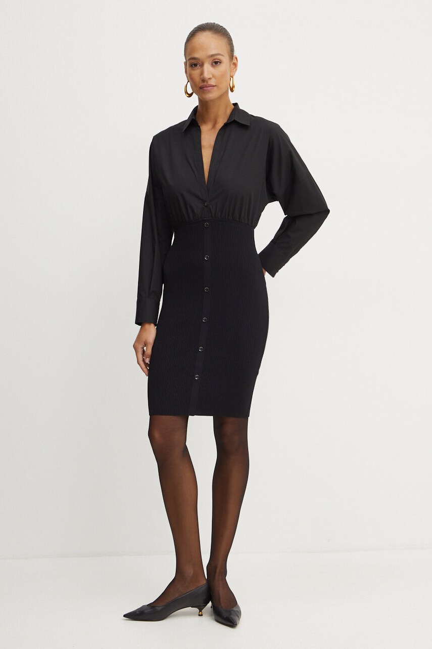 Сукня Liu Jo колір чорний mini oversize WF4073 MA05P