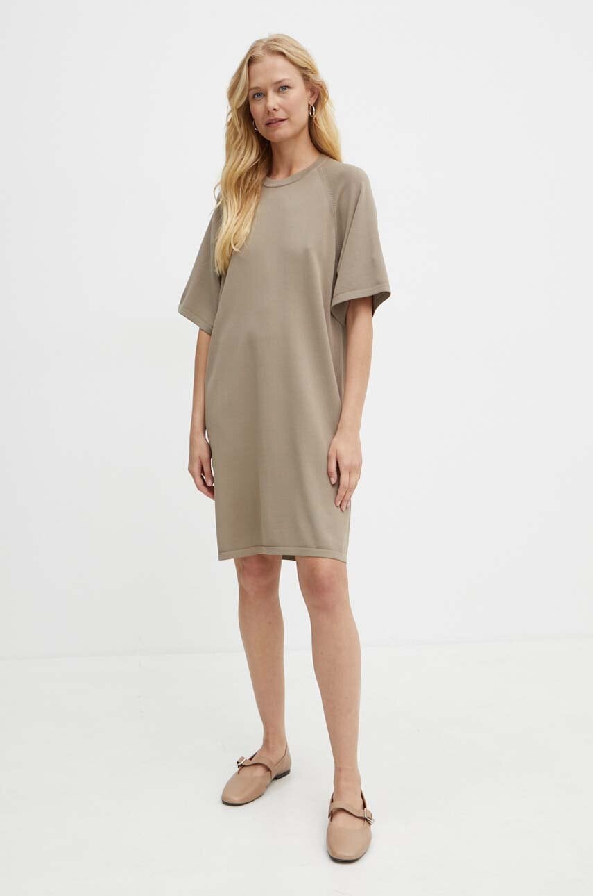 Сукня Max Mara Leisure колір бежевий mini oversize 2426326017600